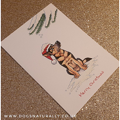 German Shepherd Christmas Card (Flitter Range)